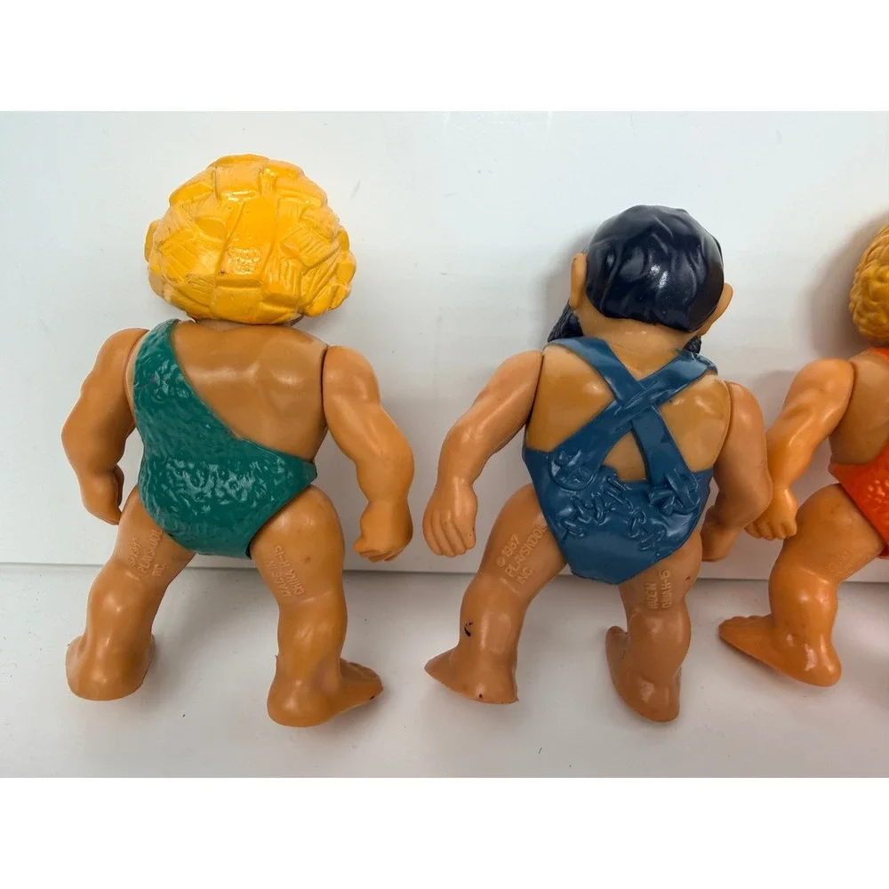 Vintage 1987 Playskool Caveman Action Figure Definitely Dinosaurs Toy Lot 5 - BH